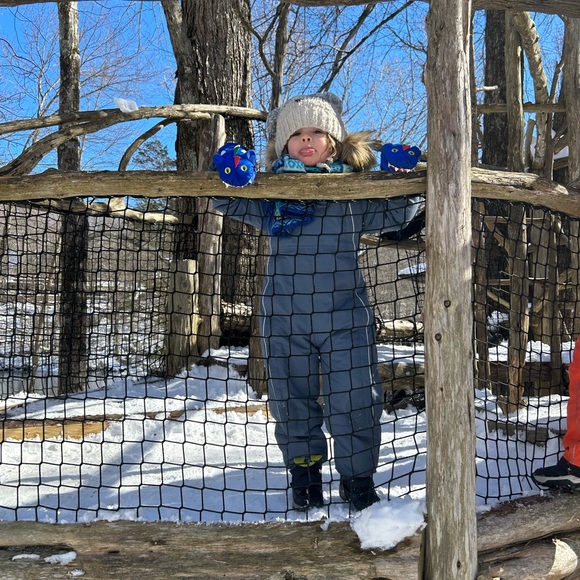 KULING SNOWSUIT size 104, blue, faux fur - Picture 7 of 10